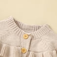 thumbnail image 5 of Wassery Baby Girls Boys Knit Sweater Jumpsuits Infant Solid Color Romper Ruffles Long Sleeve Knit Straps Playsuits 3M 6M 9M 12M 18M Newborn Fall Clothes, 5 of 8