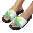 thumbnail image 5 of GZHJMY Stylish Slides for Women Men, Cute Dinosaur Swimming in The Sea Soft Flexible Slip-on Sandals Slippers, 5 of 7