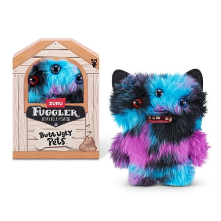 Fuggler Butt Ugly Pets 9 inch (Reek-O - Black Cat), Ugly Monster Stuffed Animal Toy by ZURU