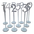 thumbnail image 2 of Wisewang Wooden Table Numbers Easy To Read Table Number Cards Guide Guests To Seats Wooden Numbers For Wedding Reception 10 pcs Silver 8.7x35cm, 2 of 6
