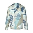 thumbnail image 3 of Daiia Algae Corals and Seashells UPF 50+ Sun Protection Hoodie Jacket Lightweight Long Sleeve Sun Shirt for Women Men with Pocket Hiking Outdoor-Small, 3 of 9
