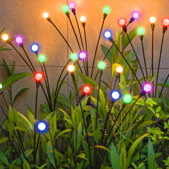 4 pieces solar garden lights - swaying when the wind blows, solar outdoor decorative lights for channels, yards, terraces