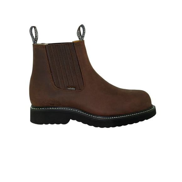 Bota Botín De Piel Establo 500 Con Casquillo Café Crazy