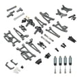thumbnail image 2 of Almencla 1/14 RC Cars Metal Spare Parts 14209 14210 RC Car Metal Parts for 14209 14210 Rear Lower Upper Swing Arm Sturdy DIY Accessory argent, 2 of 8
