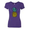 thumbnail image 2 of Wild Bobby, Trendy Tropical Pineapple, Fashion, Women Slim Fit Junior Tee, Purple Rush, XX-Large, 2 of 4