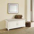 thumbnail image 2 of Crosley Palmetto 2 Door Storage Entryway Bench in White, 2 of 12