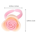thumbnail image 4 of 50pcs Fashion Cartoon Rings Open Adjustable Finger Ring Jewelry Toys for Kids Girls (Frosted Flower), 4 of 9