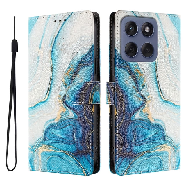 FOXDOCK Funda Tipo Cartera para Motorola Edge 70 con Soporte y Correa – Diseño de Patrones Lindos