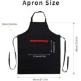 thumbnail image 2 of HZKAICUN 2 Pieces Cotton Linen Waterproof Bib Kitchen Apron with Pockets - Long Ties Adjustable Neck Strap - Unisex BBQ Cooking Drawing Crafting Aprons for Women Chef (black, 2), 2 of 8