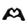 thumbnail image 2 of Escultura de mano de corazón, figura de gesto, regalo de cumpleaños, novedad, adorno de escritorio, estatua de de amor para Festival, dormitorio Negro, 2 of 8