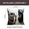 thumbnail image 2 of LALILO Throw Pillow Covers Two Old School Vintage Light Brown Cushion Cover 18" x 18", 2 Pack, 2 of 6