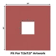 thumbnail image 2 of Brick Red Picture Frame Mat for 28x28 Frames - Fits 8x8 Photos - 1 Mat, 2 of 7