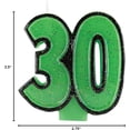 thumbnail image 2 of Creative Converting Numeral with Glitter Birthday Cake Candle, 30, Green, 2 of 2