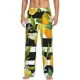 thumbnail image 2 of Lsque Orange and Lemon Print Men's Pajama Pants, Lounge Pant - Comfortable Home Wear,Elastic Waistband, Stylish Design-X-Large, 2 of 9