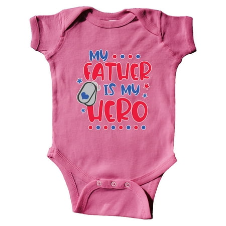 

Inktastic Memorial Day My Father is My Hero Gift Baby Boy or Baby Girl Bodysuit