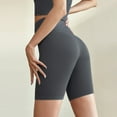thumbnail image 4 of Sngxgn Yoga Womens Biker Shorts High Waisted Workout Yoga Shorts Soft(Grey,M), 4 of 5