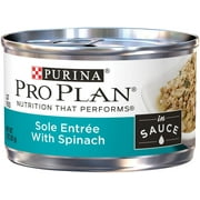 Purina Pro Plan Sole Entree With Spinach Braised in Sauce Adult Wet Cat Food - 3 oz. Pull-Top Can