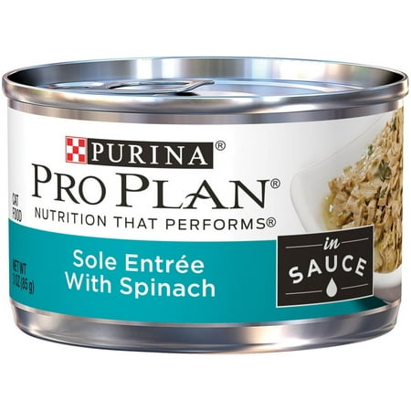 Purina Pro Plan Sole Entree With Spinach Braised in Sauce Adult Wet Cat Food - 3 oz. Pull-Top Can