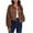 Brown, variant on Sexlip Women's Faux Suede Cropped Jacket Casual Lightweight Fall Fashion 2025 Winter Coats Outerwear Trendy Clothes Red M