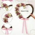 thumbnail image 5 of Valentine's Wreath Under $5! Kadlawus Valentine's Daybaby's Breath Hollow Heart Bow Floral Wreath, Door Hanging Decoration for Romantic Home Decor, Ready to Hang, 5 of 6