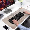 thumbnail image 2 of Long Mouse Pads for Desk,Brown Boho Line Art Plant Pattern Desk Mats on Top Of Desks, Desk Mouse Pad Extra Large with 3mm Non-Slip Base and Stitched Edge for Gaming,Office,Work,Home 31.5"x15.7", 2 of 6