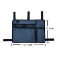thumbnail image 3 of Walker Bag Basket with Cup Holder Suit for Adult Folding Walkers Rollator Organizer Carry Storage Pouch Water-Resistant Armrest Accessories for Seniors,Elderly,Handicap,Blue, 3 of 7