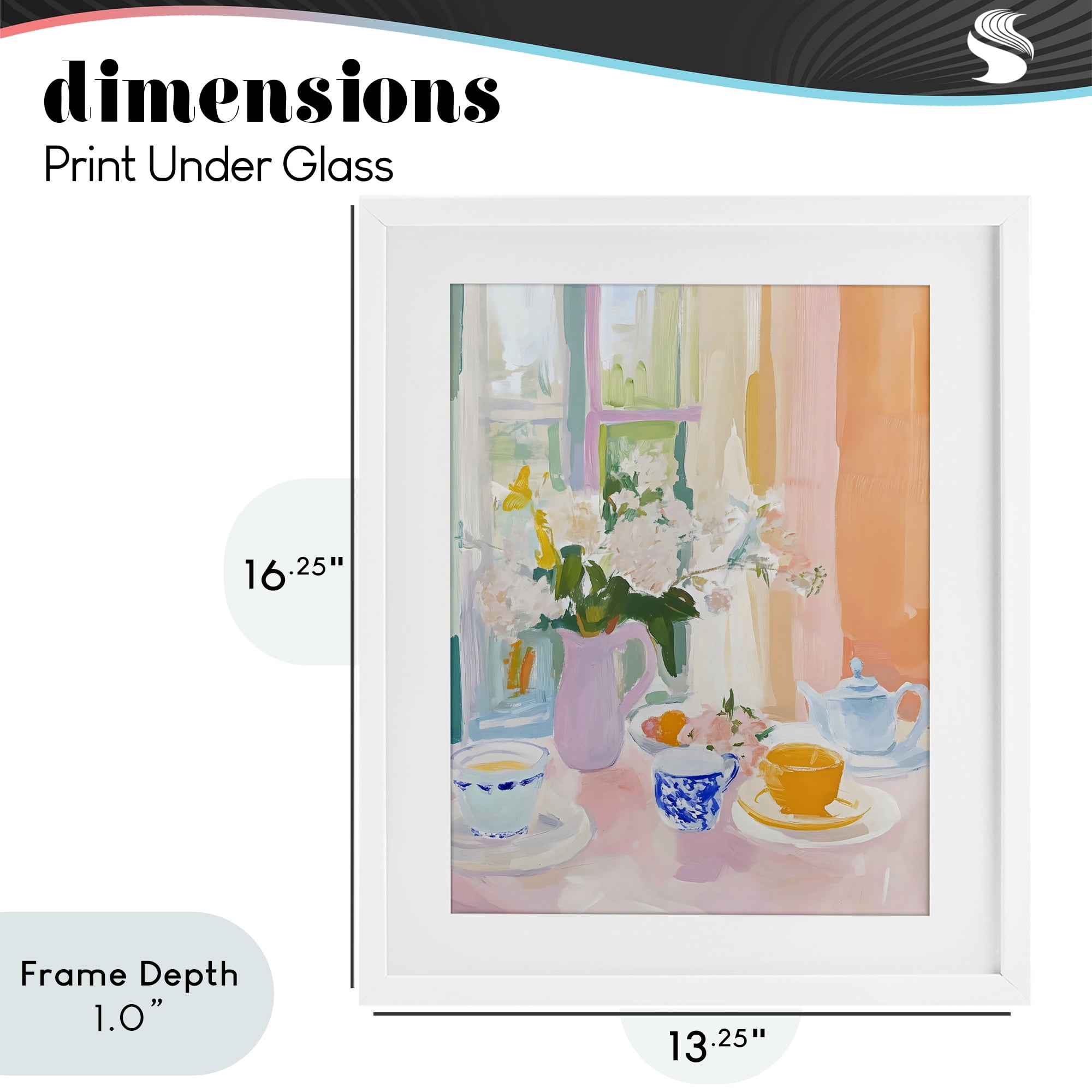 Stupell Industries Breakfast Still Life Abstraction White Framed Print Under Glass, design by The Prints Vibe