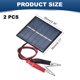 thumbnail image 2 of Uxcell 2Pcs 3V 0.45W 150mA Paneles solares mini, pequeño panel de celda solar policristalina con cable para kits de materiales de juguetes eléctricos de bricolaje, 60 x 55mm, 2 of 6