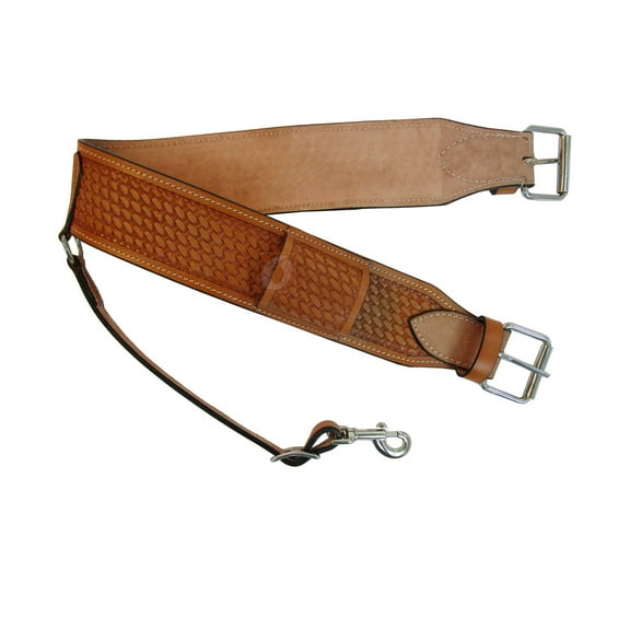 WESTERN SADDLE CINCH LEATHER BACK GIRTH ROPING RANCH BARREL TRAIL LEATHER TACK 36 INCH LONG END TO END