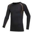 thumbnail image 5 of Povozer Boys Thermal Compression Shirts Youth Long Sleeve Fleece Base Layer Orange 10-11Years, 5 of 5