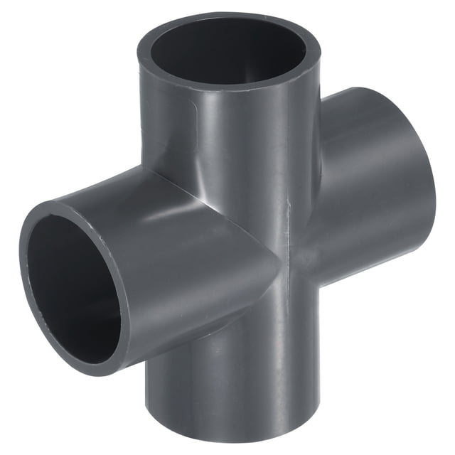 Unique Bargains 1 Inch 4 Way Tee Shape Tubing Cross Joint Connectors Adapters PVC Water Pipe Fittings