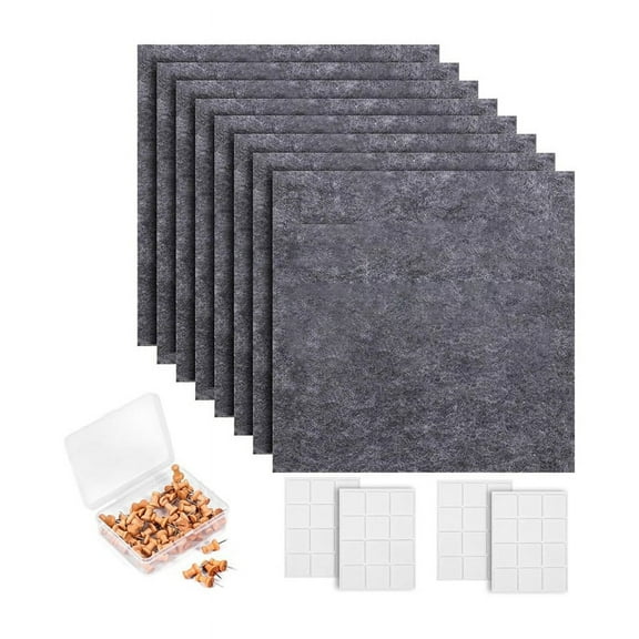 Cork Board Wall Felt Board Tile with 60 Push Pins and Safe Removable Adhesive Labels f y20935