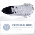 thumbnail image 2 of AOV Womens Wide Toe Box Walking Shoes Arch Support Plantar Fasciitis Tennis Sneakers Casual Athletic Running Shoes WhiteBlack Size 8.5, 2 of 6