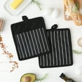 thumbnail image 2 of Black Chef Stripe Potholder (Set of 2), 2 of 5