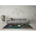 thumbnail image 3 of Ahgly Company Indoor Square Oriental Light Blue Modern Area Rugs, 8' Square, 3 of 4