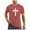 ZA Red, variant on Men Christian T Shirt Jesus Cross Print Tees Religious Faith Scripture Round Neck Short Sleeve Daily Graphic Tops L