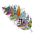 thumbnail image 1 of Coofit Wall Sticker Colorful Pattern Feather Wall Decal Mural Home Wall Decoration, 1 of 6