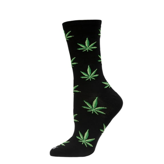 MeMoi Me & Mary Jane Bamboo Blend Crew Socks - Womens - Female, 9-11, Black