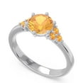 thumbnail image 2 of 2.15 Ct Fine Round Cut Citrine Gemstone Bridal Ring for Women Solid 14K White Gold Size 10 by Diamond-Capitals, 2 of 7