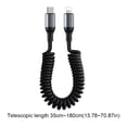 thumbnail image 4 of Cable 27W Telescópico Cable de carga rápida 6A Resorte USB (Tipo C+para Apple), 4 of 5