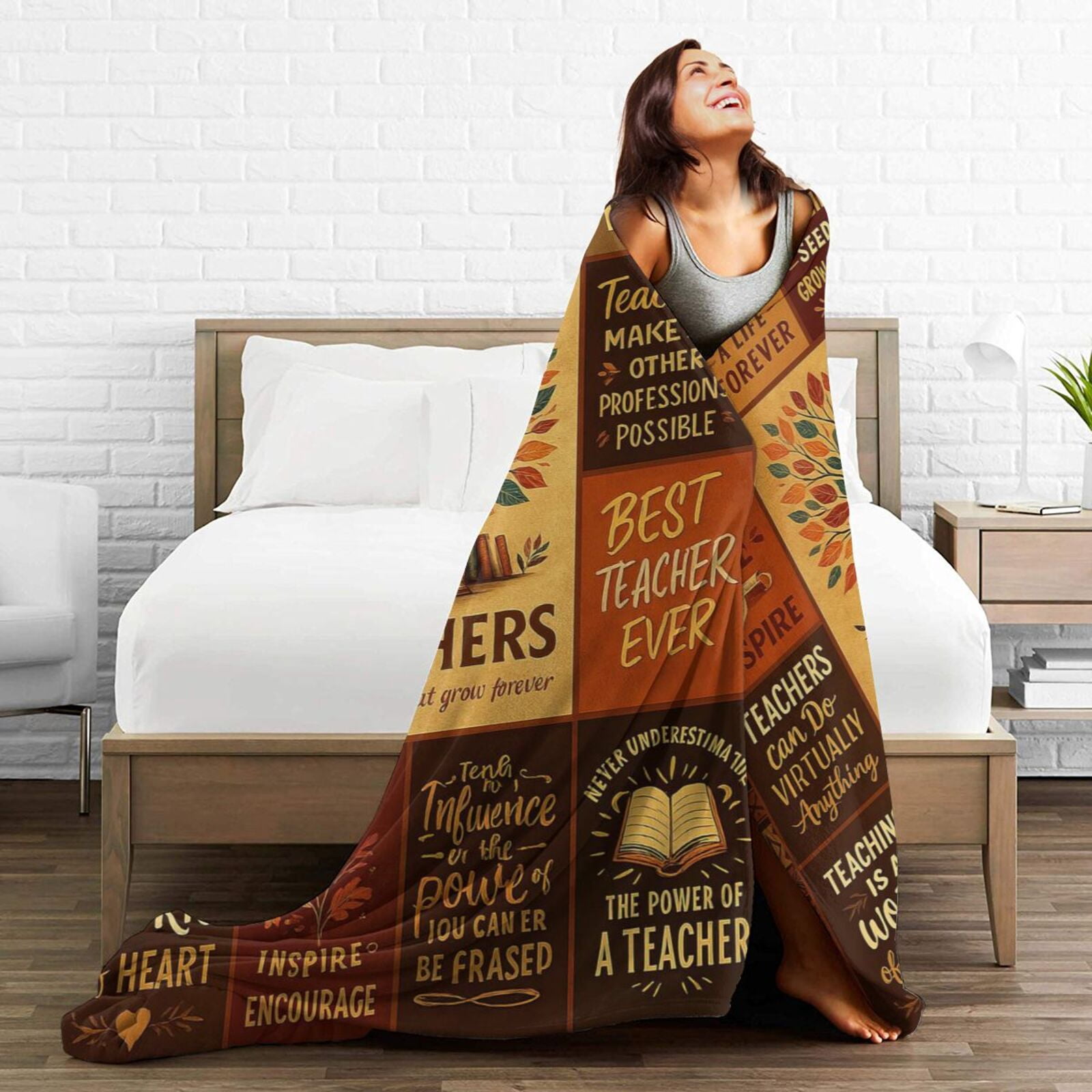 Blanket Teacher Gifts for Women, New Teachers Appreciation Gifts, Best Teacher Funny Birthday Retirement Gifts Ideas 80x60