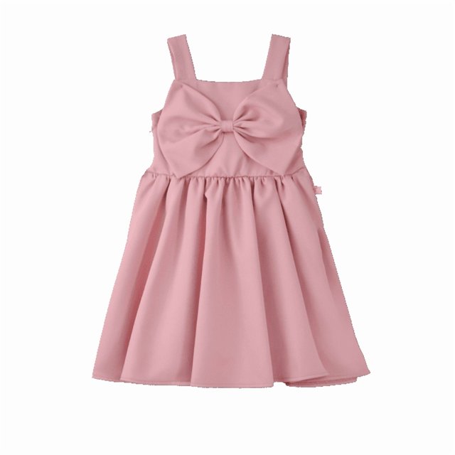 FLORY Vestido con Moño para Niña | Vestido casual para Niña | 0152, Palo de Rosa, G
