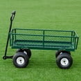 thumbnail image 2 of Gymax Chariot Utilitaire de Jardin Robuste Remorque en Acier, 2 of 10