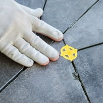 AURARMLET 100Pcs Yellow Plastic Tile Spacers for Floor and Wall Tiling, Brick, Ceramic, and Construction Use