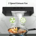 thumbnail image 4 of FIREGAS Black Range Hood 24 inch Under Cabinet Range Hood with 2 Speed Exhaust Fan,Ducted/Ductless Convertible,Rocker Button Control,300 CFM,Aluminum Filter, 4 of 11