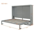 thumbnail image 5 of Wall Murphy Bed, Convertible Fold Bed, Hidden Full Size Bed, Gray, 5 of 7