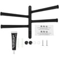 thumbnail image 3 of HOMEMAXS Metal Hand Towel Holder Bathroom Stand Mount Rack Black, 3 of 8