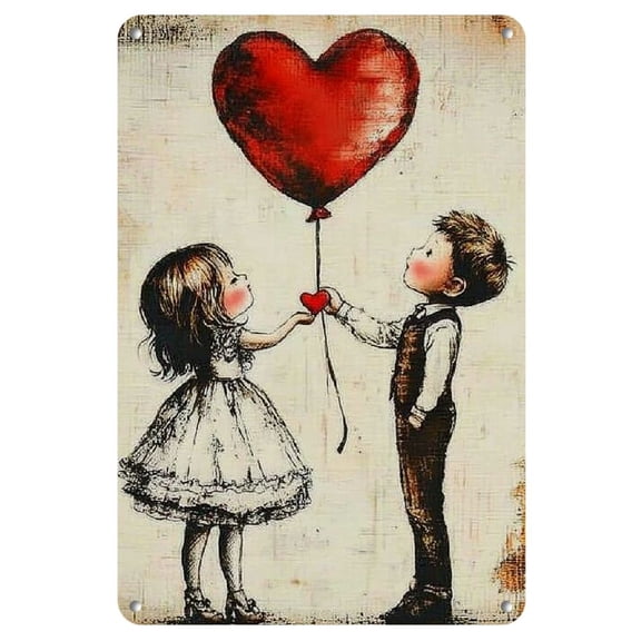 Valentine'S Day decorations Vintage Metal Sign (8 x 12 inch) - Waterproof & Dustproof Wall Art for Home, Bar, Cafe, Garage Decor, Love to My Valentine, Vintage Sign, Wall Art, Decor