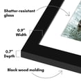 thumbnail image 3 of Americanflat 8x10 Double Picture Frame with Shatter-Resistant Glass Fits 2 use as One 12x18 Poster Frame - Black, 3 of 8