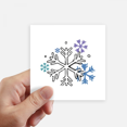 thumbnail image 1 of Weather Winter Snow Illustration Pattern Sticker Square Waterproof Stickers Wallpaper Car Decal, 1 of 1